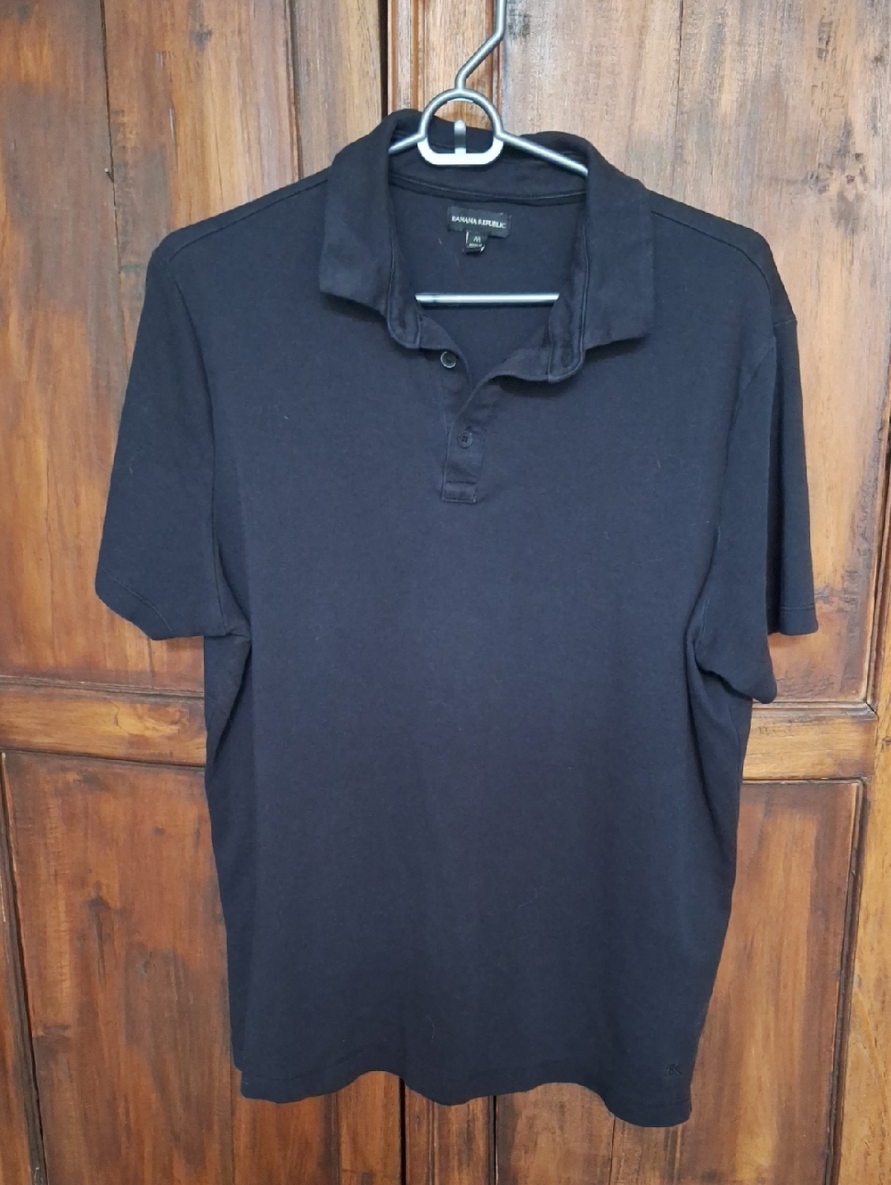 Banana Republic Men’s Black Polo Shirt with Classic Collar